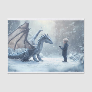 Papier Mousseline Un garçon rencontre Dragon