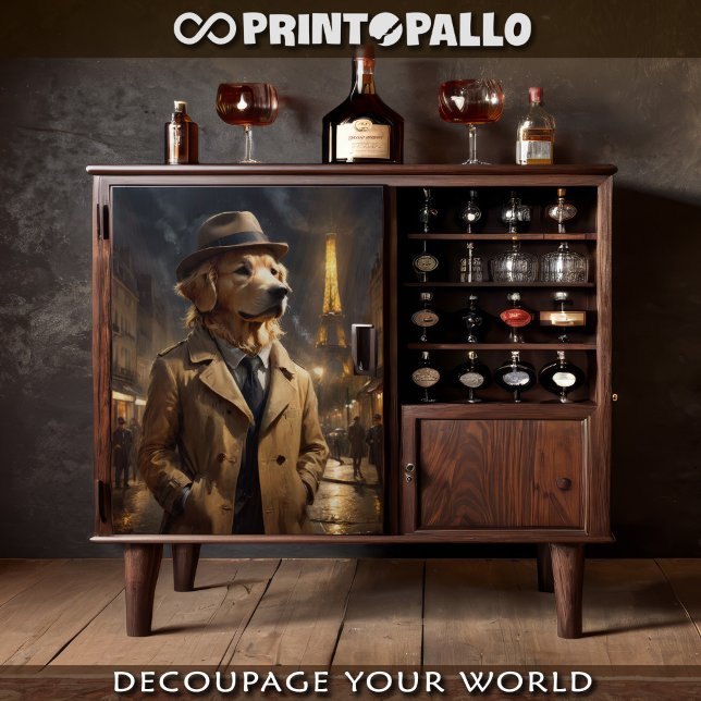 Papier Mousseline Un Golden Retriever comme détective à Paris (Créateur téléchargé)