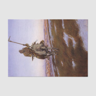 Papier Mousseline « Un Indien Cree » Cowboy Art par Charles Russell