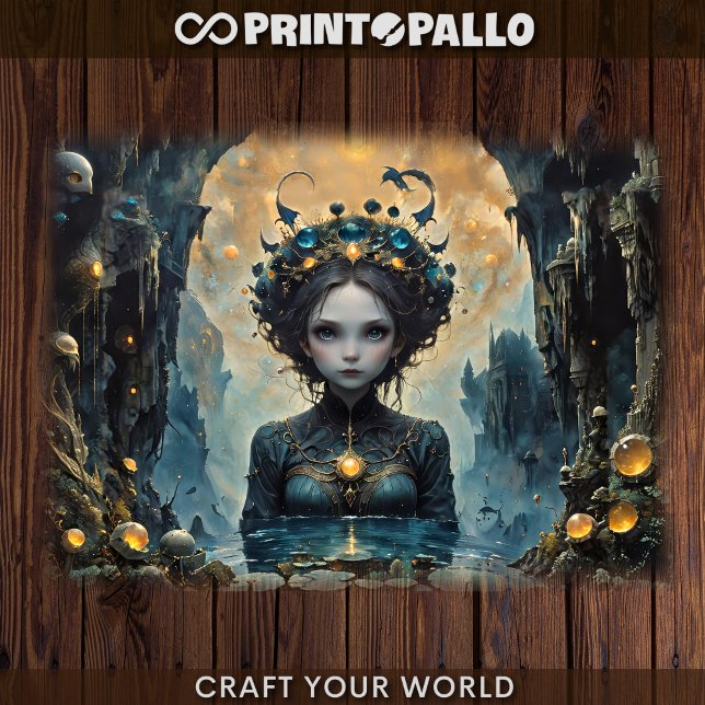 Papier Mousseline Un mermeid dans un royaume bleu imaginaire (Créateur téléchargé)