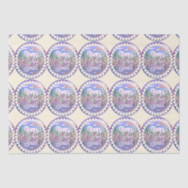 Papier Mousseline Un paradis mauve (Recto)