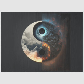 Papier Mousseline Un Ying Abstrait Yang Series Design 12