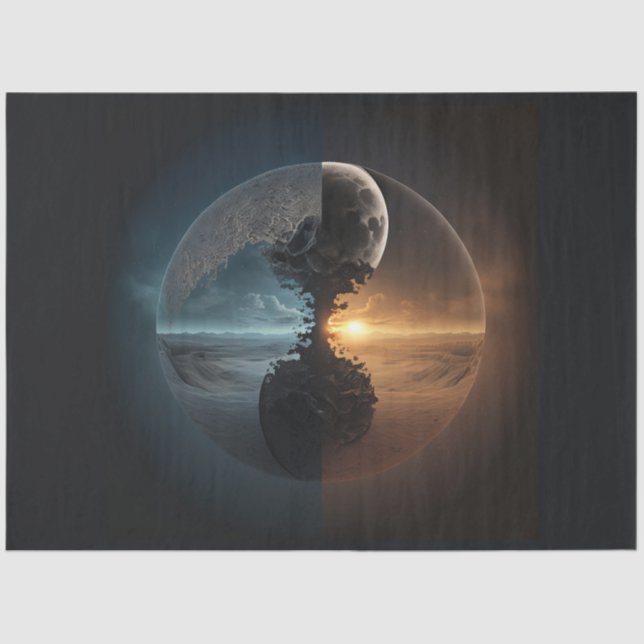 Papier Mousseline Un Ying Abstrait Yang Series Design 5 (Recto)