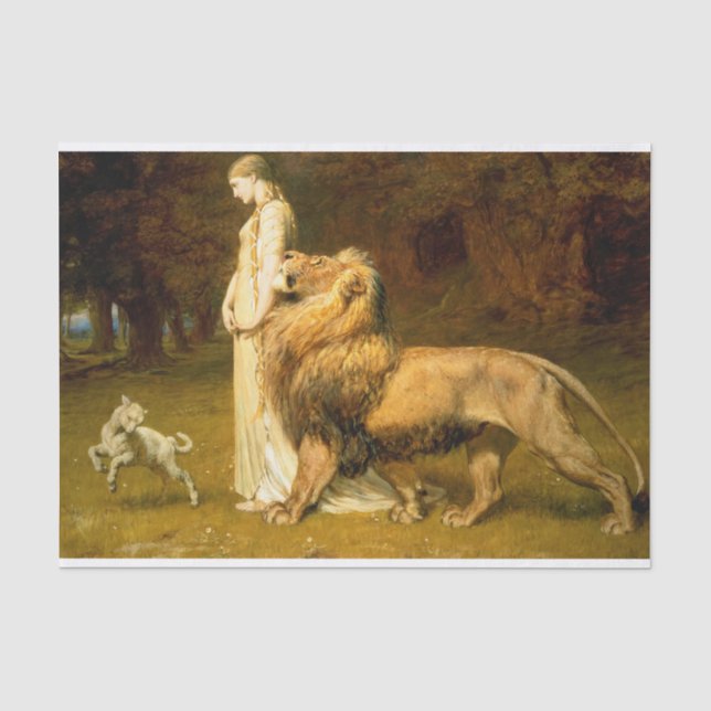 Papier Mousseline Una Et Lion De Spensers Féerie Queene - Riviere (Recto)