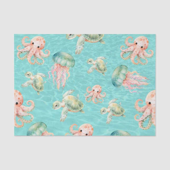Papier Mousseline Underwater Sea (Recto)