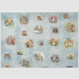 Papier Mousseline Une Alice bleue au pays des merveilles Conception 