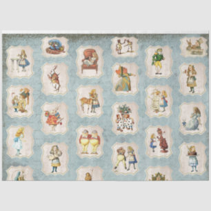 Papier Mousseline Une Alice bleue au pays des merveilles Conception 