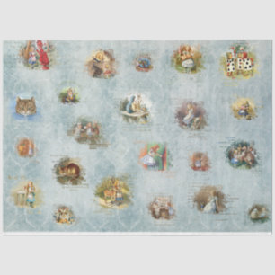 Papier Mousseline Une Alice bleue au pays des merveilles Conception 