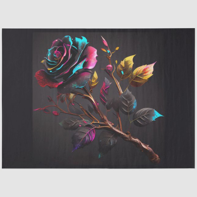 Papier Mousseline Une aquarelle Rose Clipart Series Design 6 (Recto)