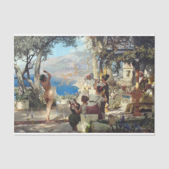 Papier Mousseline Une Femme Dansant Parmi Les Dagues (Recto)