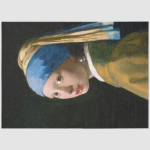 Papier Mousseline Une fille à la perle, Johannes Vermeer, 1665