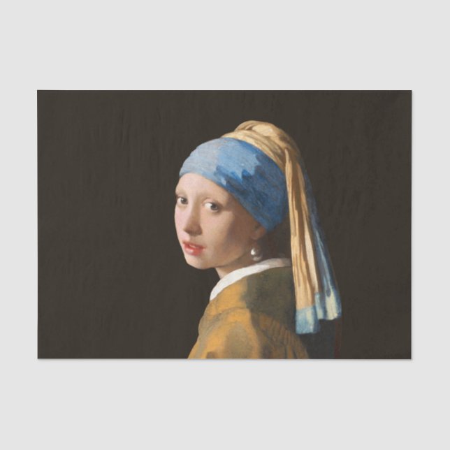 Papier Mousseline Une fille avec un portrait à perle (Recto)