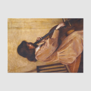 Papier Mousseline Une fille qui joue au violon par Lilla Cabot Perry