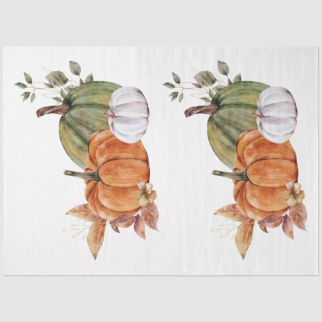 Papier Mousseline Une série animale d'automne et florale 17 (Recto)