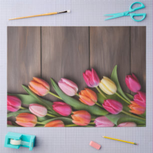 Papier Mousseline Une série bois et tulipe Design #6