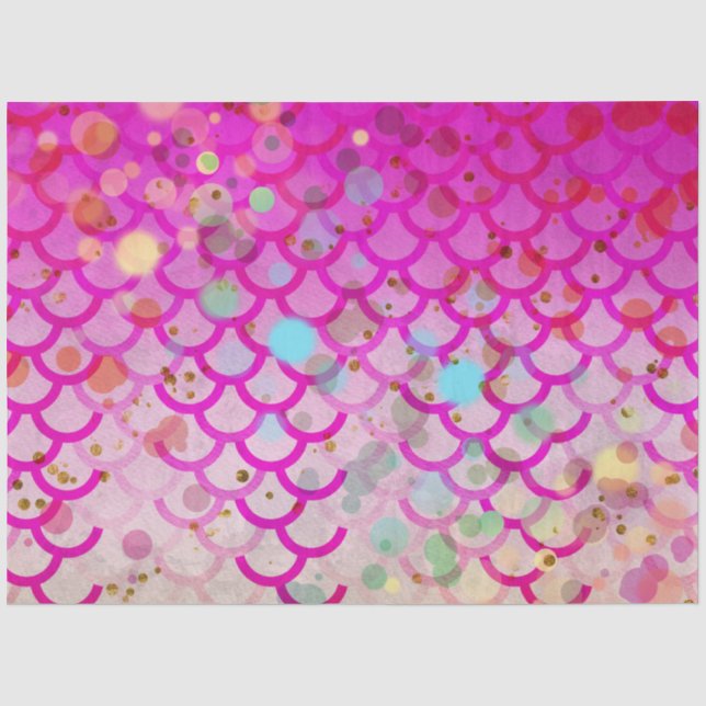 Papier Mousseline Une série Bokeh Mermaid Design 4 (Recto)