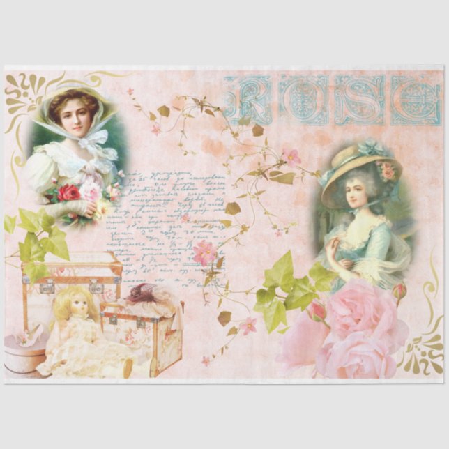 Papier Mousseline Une série chic Shabby Design 19 (Recto)