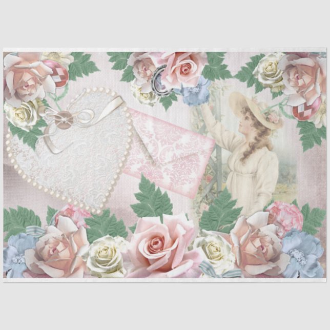 Papier Mousseline Une série chic Shabby Design 22 (Recto)