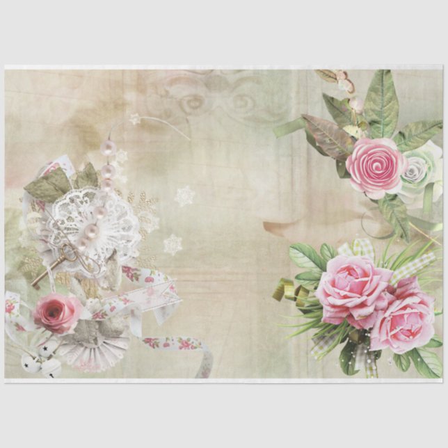 Papier Mousseline Une série chic Shabby Design 34 (Recto)