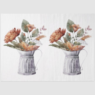 Papier Mousseline Une série de design automnal d'animaux et de fleur