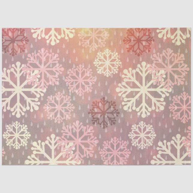 Papier Mousseline Une série de Grunge Hiver Rose Design 3 (Recto)