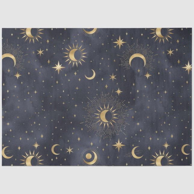 Papier Mousseline Une série de nuit étoilée céleste Design 8 (Recto)