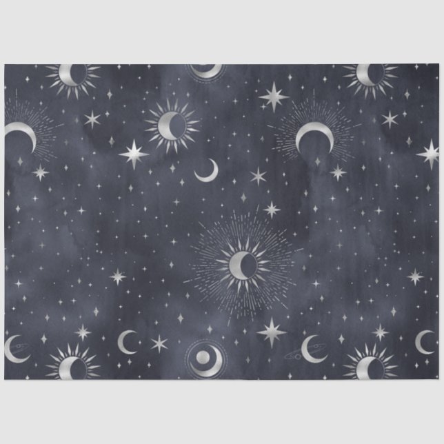 Papier Mousseline Une série de nuit étoilée en argent 9 (Recto)