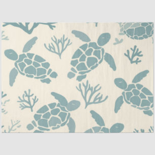 Papier Mousseline Une série de tortues marines Design 8