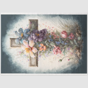 Papier Mousseline Une série Floral Cross 6