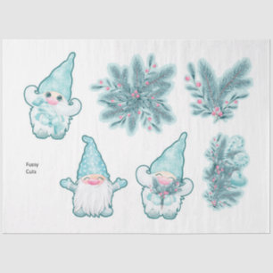 Papier Mousseline Une Série Gnome Neige Conception 9