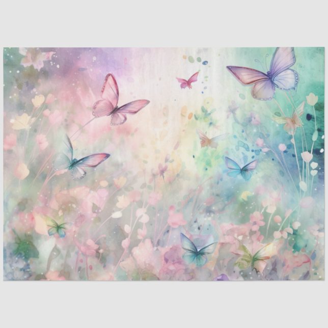 Papier Mousseline Une série Whimsical Butterfly Design 4 (Recto)