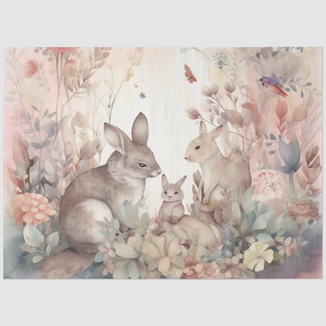 Papier Mousseline Une Série Whimsical Woodland Design 7 (Recto)