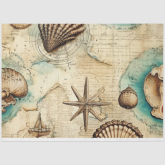 Papier Mousseline Une Shabby Chic Nautique Série Design 3