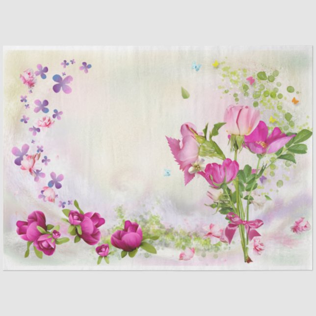 Papier Mousseline Une Shabby Chic Series Design 27 (Recto)