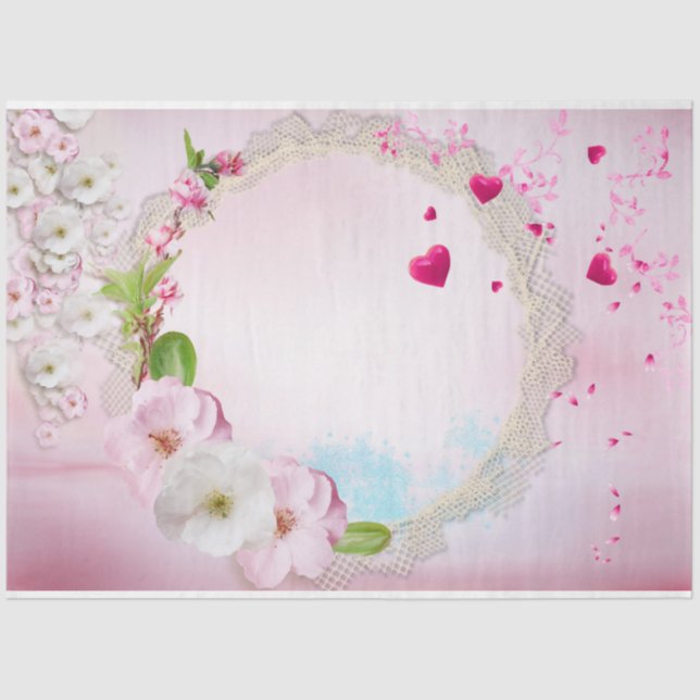 Papier Mousseline Une Shabby Chic Series Design 28 (Recto)