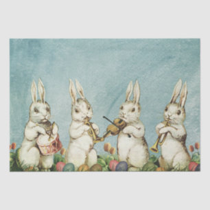 Papier Mousseline Une vieille photo de lapins de Pâques