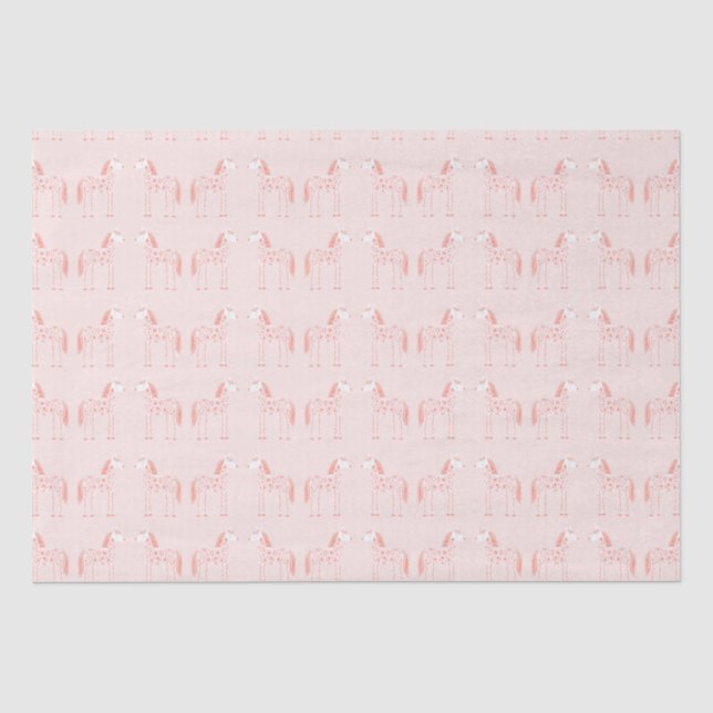 Papier Mousseline Unicorne magique rose pâle (Recto)
