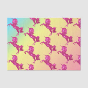 Papier Mousseline Unicorne Parties scintillant rose