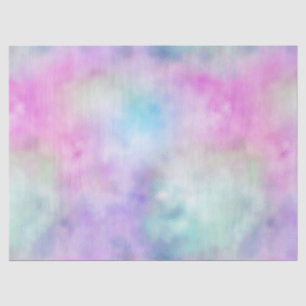 Papier Mousseline Unicorne violet rose Aqua