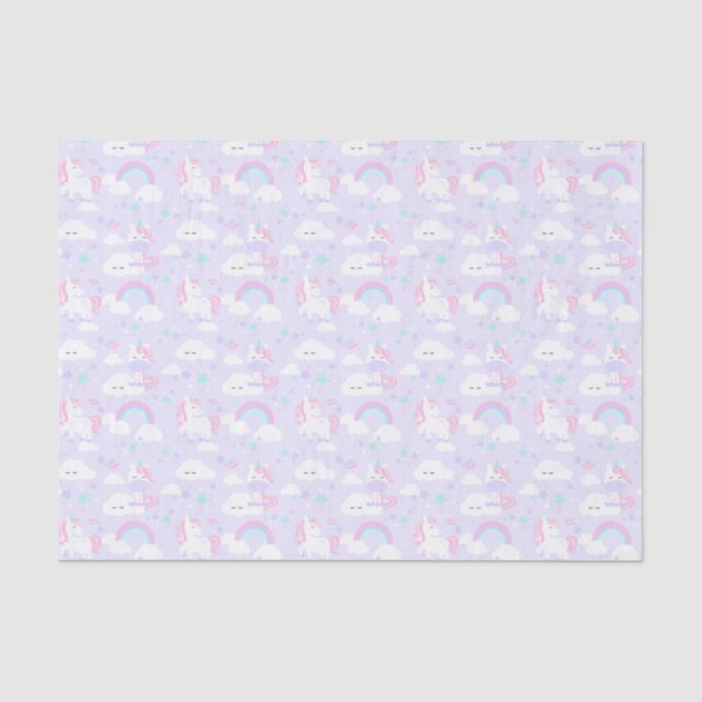 Papier Mousseline Unicorns & Rainbows (Recto)