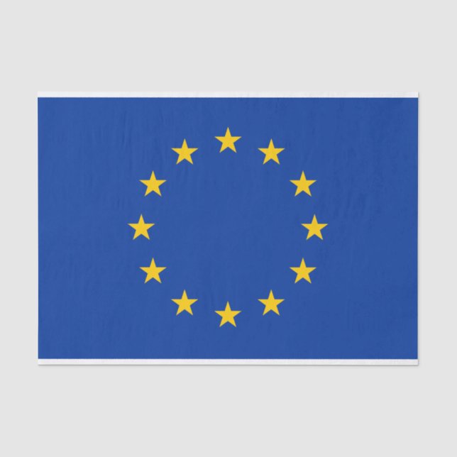 Papier Mousseline Union européenne drapeau de l'Union européenne pap (Recto)