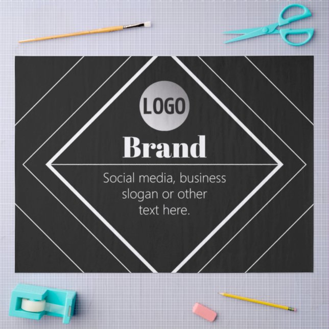 Papier Mousseline Upload Your Logo & Customizable Text Design (Artisanat)