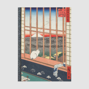 Papier Mousseline Utagawa Hiroshige - Champs de riz Asakusa