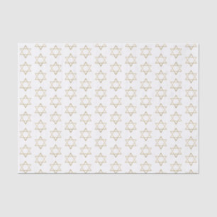 Papier Mousseline Vacances de blanc de Hanoukka d'étoile de David