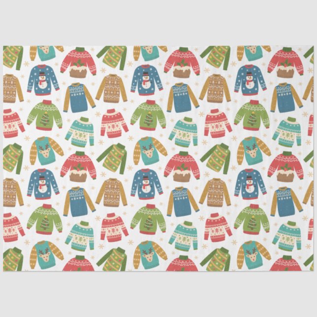 Papier Mousseline Vacances de Noël moches mais mignonnes (Recto)