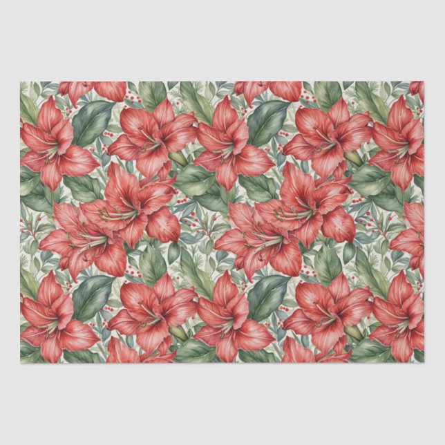 Papier Mousseline Vacances d'hiver Amaryllis (Recto)