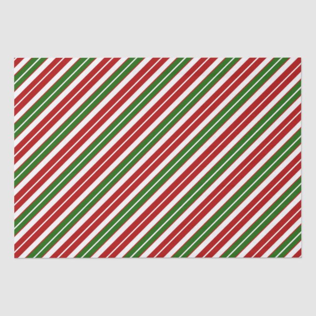 Papier Mousseline Vacances Grandes Noël rouge, blanc et vert (Recto)