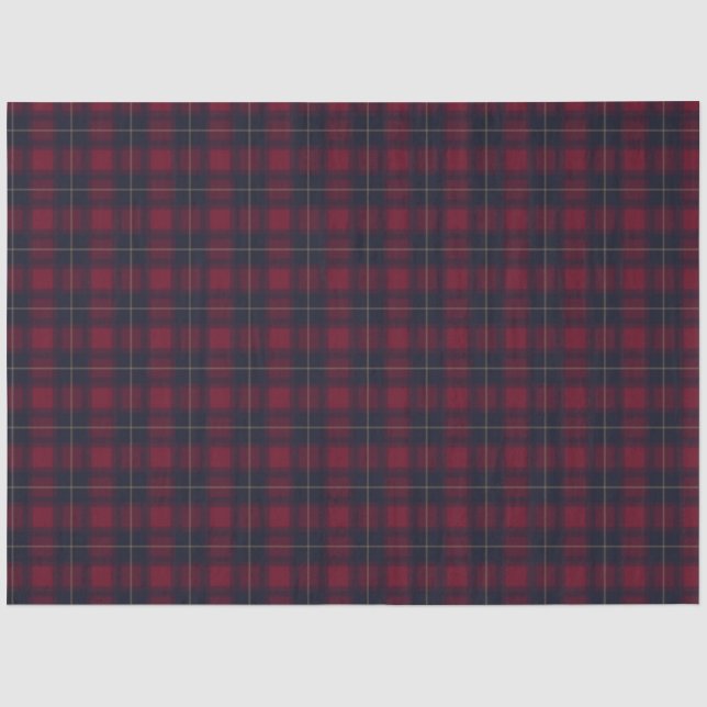 Papier Mousseline Vacances Red Plaid (Recto)