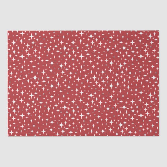 Papier Mousseline Vacances Simple Étoile Glimmers Rouge (Recto)