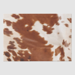 Papier Mousseline Vache blanche Brown